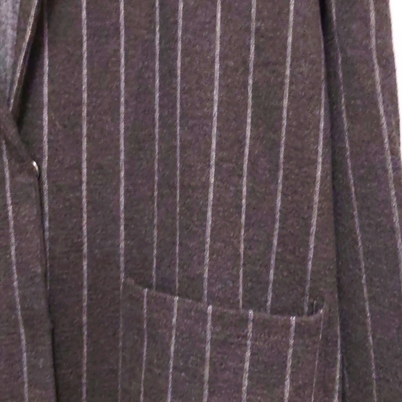 NWT Anthropologie Harlyn Long Line Gray Stripped Jacket Size S - Picture 2 of 10